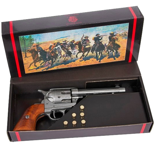 Colt Peacemaker With Wooden Handle Gun Metal Finish Boxed